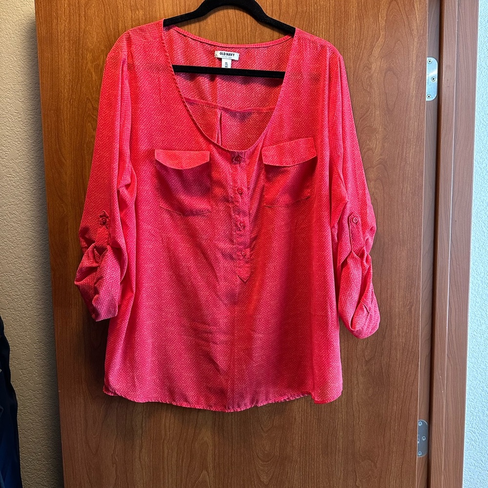 Blouse with Button & Pocket Details